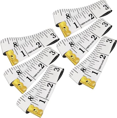 3 Pack Tape Measure, Soft Ruler Measuring Tape, 60 Inch Double Scale Body Sewing Ruler, Flexible Ruler for Body Weight Loss (3, White, 60 Inch) in Saudi Arabia