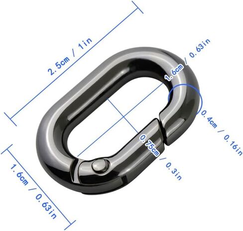8 قطعة حلقة بيضاوية الربيع ، حلقة تسلق مستديرة المفاجئة كليب الزناد الربيع كيرينغ مشبك ، حلقة بيضاوية للحقائب والمحافظ in Kuwait