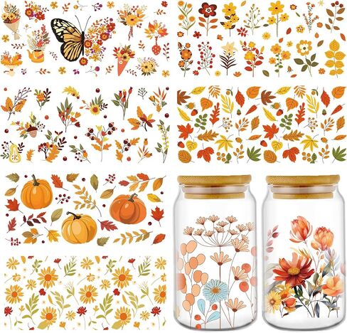Christmas UV DTF Cup Wrap - 8 Sheets Cartoon Christmas UV DTF Cup Wraps for 16 OZ Snowman Dinosaur Animal UVDTF Cup Wraps Waterproof UV DTF Transfer Stickers for Glass Cup Wood DIY Crafts in Saudi Arabia