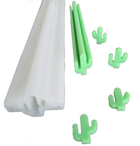 Silicone Soap Mold Long Tube Column Mould DIY Dessert Soap Candle Clay Craft Making Molds Pipe Tube Handmade Cake Mousse Baking Tool (Cactus) in Saudi Arabia