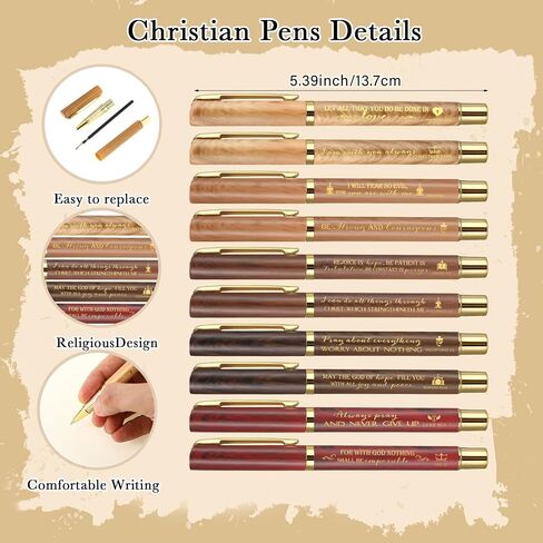 20 Sets Christmas Christian Gift Bulk Bible Verse Pens Inspirational Bookmarks and Wooden Keychains Religious Scripture Gifts for Sunday School Baptism Church(Multicolor,Wood Grain) in Saudi Arabia