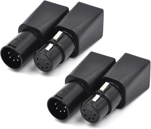 (4 Pack) DMX to RJ45 Connector 5 Pin XLR Adapter to Ethernet Female Plug, CAT-5 Ethernet Cable as a DMX512 Cable in Saudi Arabia