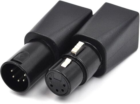 (4 Pack) DMX to RJ45 Connector 5 Pin XLR Adapter to Ethernet Female Plug, CAT-5 Ethernet Cable as a DMX512 Cable in Saudi Arabia