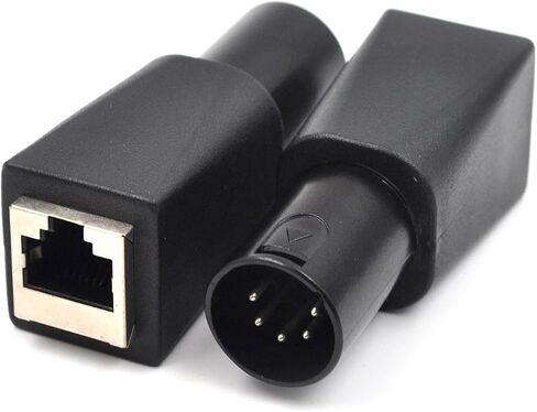 (4 Pack) DMX to RJ45 Connector 5 Pin XLR Adapter to Ethernet Female Plug, CAT-5 Ethernet Cable as a DMX512 Cable in Saudi Arabia