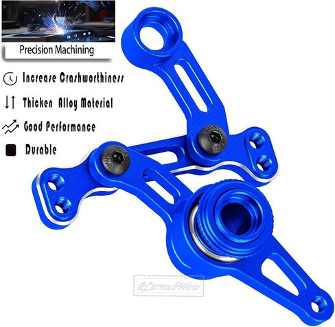 جزء من كرنك جرس التوجيه RC لسيارة 1/10 ECX 2WD RC، كرنك جرس توجيه من سبائك الألومنيوم، وصلة سحب مع محامل كروية، وردي in Saudi Arabia