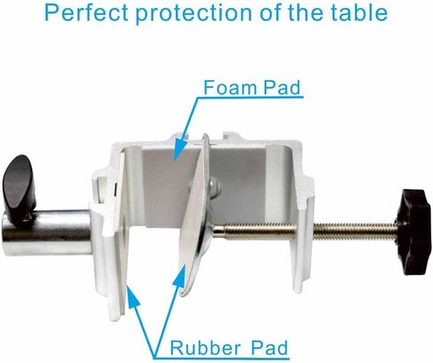 Heavy Duty Replacement Clamp for 1/2" Base Magnifying Lamp，Desk Lamp，Magnify Lamp，Swing Arm Lamp，Mic Microphone Suspension Boom Scissor Mount(Silver) in Saudi Arabia