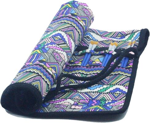 حامل فرشاة طلاء فني مكون من قطعتين، حقيبة تنظيم تخزين فاخرة على الطراز البوهيمي، حقيبة قابلة للطي، تحمي فرش طلاء الألوان المائية الزيتية من الأكريليك للفنان (20 جيبًا بفتحة) in Kuwait