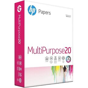 ورق طابعة HP، متعدد الأغراض 20، 8.5 × 11، ليتر، 20 رطل، 96 ساطع، 500 ورقة / 1 رزمة (212500R)