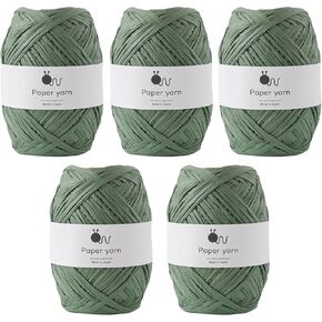 Knitworm Paper Yarn 5 Ball Set Bulky 30g (84 Yards) 100% Paper Made in Japan(14.Brown)