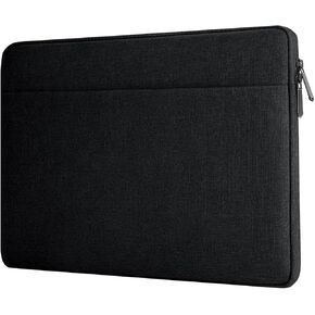 Laptop Sleeve Case with Accessory Pocket Padded Computer Carrying Pouch 13 to 14 inches Compatible with MacBook Air/Pro Protective Laptop Cover for 13" to 14" Chromebook/Notebook/Tablet, Black