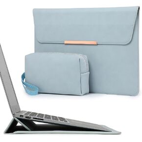HYZUO 15-16 Inch Laptop Sleeve Case with Stand Feature Compatible with MacBook Pro 16 M2/M1 Pro/Max A2991 A2780 A2485 A2141 2019-2024, MacBook Pro 15 2012-2015, XPS 15, with Small Bag-Olive Yellow