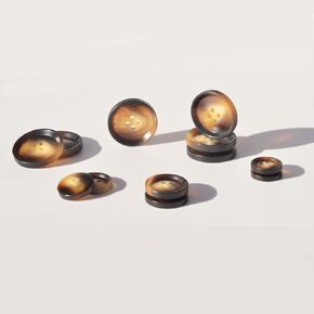 100 Pcs Resin Button Kit, 4-Hole Coat Buttons, 7 Sizes (5/8 inch -1 3/8 inch) Sewing Buttons, Button Replacement for Blazer, Suits, Sweaters, Pants & DIY Crafts