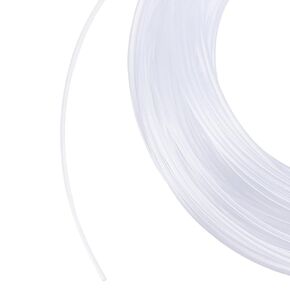 1 Roll Nylon Memory Wire 32.8 Yard Round Clear Plastic Wire White Boning Roll Clear Memory Brim Lines Crinoline Boning for Bridal Dress Hat Brims Jewelry Making Diameter:2.5mm