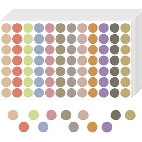 Dot Stickers Circle Stickers 1680 Pcs Colored Dot Stickers 3/4 Inch Color Coding Labels Round Stickers 12 Colors Circle Sticker Labels Dot Stickers for Toddlers Office Student Classroom (Boho)