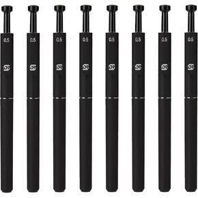 8Pcs Aesthetic Retractable Gel Pens, Quick Drying Fine Point 0.5mm Black Ink Pen, Extra Smoooth Writing Pens for Journaling, Note Taking, Cute Stationery School Office Supplies Gift for Women and Man