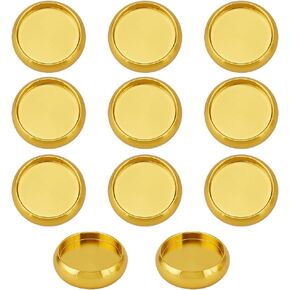 BENECREAT 11Pcs Aluminium Alloy Binding Discs, 18mm/0.7 Inch Metal Discbound Expansion Discs Discbound Binder Rings for Notebook Artwork, Gold