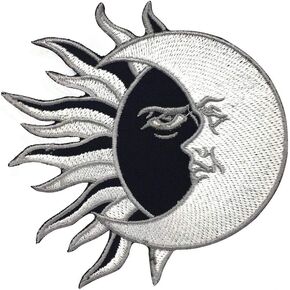 Pro Armour Yin Yang Sun and Moon Patch Embroidered Iron on Sew on Patch Badge for Clothes etc.