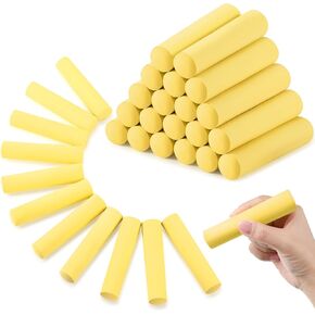 Fulmoon 40 Pcs Jumbo Sidewalk Chalk for Kids Outdoor Art Non Toxic Large Washable Street Chalk for Adults Drawing Painting Graffiti Classroom(White,Round Style)