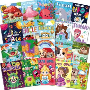 Elfew 20 Pack Small Coloring Books for Kids Ages 4-8, Bulk Coloring Books for Kids 2-4, Birthday Party Party Favor for Kids Goodie Bag Stuffers and Classroom Prizes
