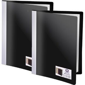 Credibility 2 Pack Presentation Binder with Plastic Sleeves, 40 Pockets Presentation Book 8.5 x 11 in, Display 80 Pages of A5 Paper, Black