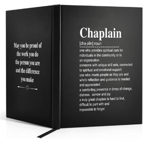 Chaplain Definition 80 Sheets 160 Pages Blank Double-sided Hardcover Notebook, Chaplain Appreciation Gift, Hospice Chaplain Thank You Gift, Chaplain Retirement Gift, Chaplain Gift for Pastor