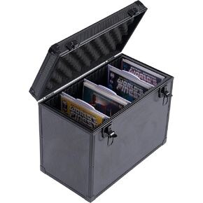 D DACCKIT Comic Book Case - Comic Book Storage Box with Dividers, Fits 100+ Regular Comics Bagged and Boarded