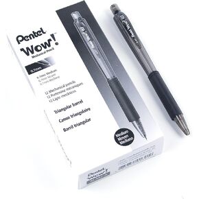 Pentel 0.7mm Wow Mechanical Pencil with Black Barrel, Box of 12 (AL407A)