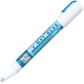 Kuretake ZIG MEMORY SYSTEM 2 WAY GLUE 4mm Chisel Tip، معتمد من AP، لاصق للأطفال والفنانين والحرفيين والعائلة، مثالي لسجلات القصاصات والحرف اليدوية وصناعة البطاقات والخط الرقيق، صنع في اليابان in Kuwait