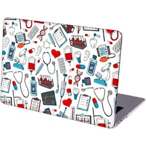 Case Compatible with MacBook Air 13 inch Retina Display with Touch ID, Hard Protective Shell with Keyboard Cover (M1 A2337 A2179 A1932, 2018 2019 2020 Release) - Medical Icons-6