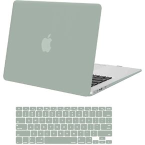 حافظة MOSISO متوافقة مع جهاز MacBook Air 13 بوصة الإصدار القديم إصدار 2010-2017 (الطرازات: A1466 وA1369)، حافظة بلاستيكية صلبة وغطاء لوحة المفاتيح، أخضر منتصف الليل in Kuwait