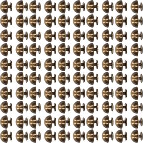 Mushroom Rivets, Round Mushroom Head Alloy Material Lightweight 100 Sets Mushroom Rivets Round Head for Bags for Punk Clothing (Bronze)