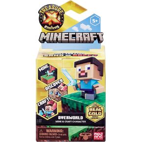 TREASURE X Minecraft Overworld Mine and Craft Collectable Characters Unboxing Toy 10 Levels of Adventure Will You Find Real Gold Treasure