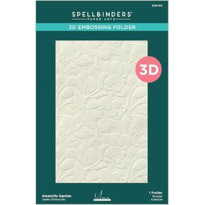 Spellbinders Amaryllis Garden 3D Embossing Folder, Clear