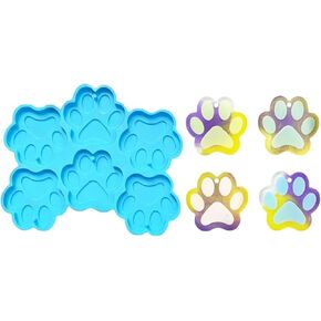 Resin Jewelry Mold,Keychain Resin Mold Cat-Paw Silicone Mold for Resin Pendant Keychain,Necklace Earrings,Jewelry Making