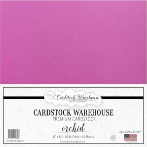Cardstock Warehouse Orchid - 8.5 x 11" - 65 Lb. / 175 Gsm 100% Recycled Matte Cardstock Paper - 50 Sheets - Made in USA