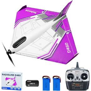 Radiolink D460 RC Airplane, Ready to Fly RC Aircraft Plane with 8CH T8FB Remote Controller, 3 Flight Modes, 2 Batteries, Built-in Stabilization System Easy to Fly for Adults, Beginners or Experienced
