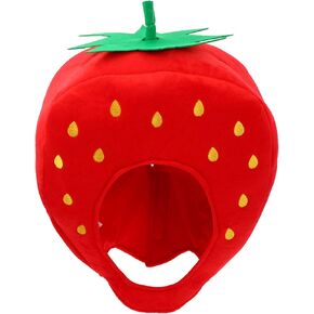 Gadpiparty 1pc Strawberry Party Hat Fruits Headgear Mushroom Hat Cosplay Strawberry Dress up Dress up Hat Strawberry Headcover Plush Animal Toy Nylon Cloth Luxury Toddler Cactus Red