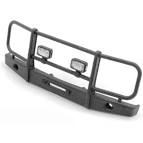 Protective Bullpen Front Bumper with Spotlight Decorations for AXIAL SCX-24 C10 RC Car Accessories