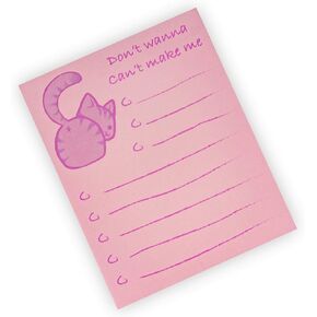 Cat-Themed Sticky Notes | Multi-Purpose Notepad Checklist | to-Do List Featuring an Adorable Kitty Bum