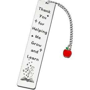 Teacher Appreciation Bookmark, Exquisite Teacher Appreciation Gifts Thanksgiving Day Thank You Gift with Pendant Teacher Gift for Women Men Graduation Gifts for Teachers Tutors from Student