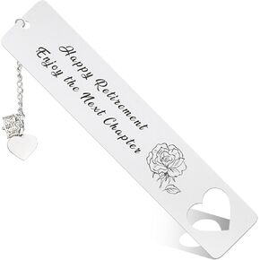Funny Bookmark Gift for Grandma Women Men Book Lover, Enjoy The Next Chapter, Cute Metal Book Markers Going Away Appreciation Gifts for Best Friends Teachers Coworker Colleagues Bookish Gift