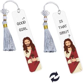 Good Girl Bookmarks for Women, is That Smutt Jesus Bookmark, Funny Bookmarks for Book Lovers Female Friends, Reading Accessories for Book Lovers, Christmas Bookmarks, Booktok Gifts, Book Lover Gifts