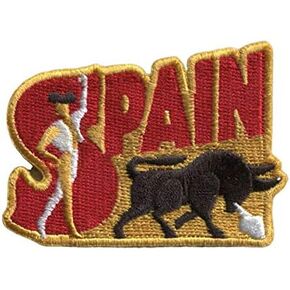Vagabond Heart Spain Patch - Spain Souvenir - Bullfighting Iron On Travel Badge
