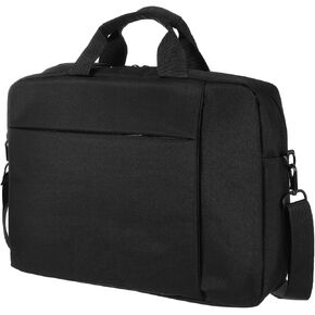 uxcell 15 Inch 360° Protective Laptop Briefcase Bag, Water-Resistant Laptop Shoulder Bag, Business Crossbody Bag, Computer Carrying Bag for Travel College, Black