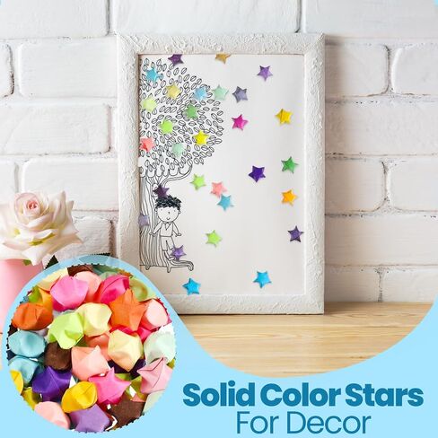 10800 Sheets Stars Origami Paper Strips 27 Colors Origami Paper Strips Double Sided Stars Paper Origami Star Paper Folding Paper Strips for Kids DIY School Art Crafts in Kuwait