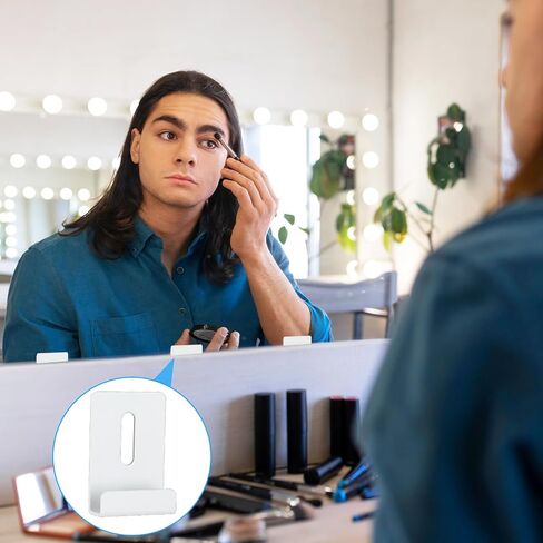 6 قطع من أدوات تعليق المرآة المعدنية، مشابك مرآة مع براغي، أجهزة تثبيت مرآة ثقيلة، حامل كبير للمرآة، مشبك شماعات للبلاط للمرايا، لوحات الإعلانات بدون إطار للتركيب على الحائط (أبيض) in Saudi Arabia