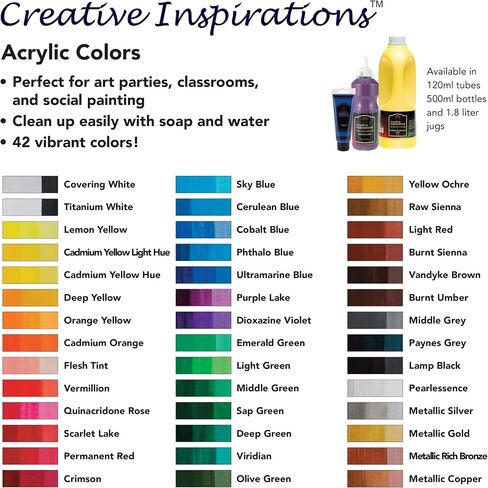 Creative Inspirations Acrylic Paint - Vandyke Brown - 120 mL Tube - Smooth & Creamy Consistency, Vibrant Pigmentation, Great Coverage for Artists - Clean Up with Soap & Water in Saudi Arabia