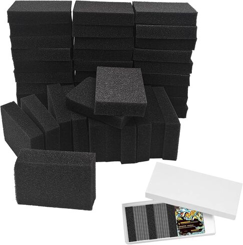 40 Pcs Foam Dividers, High Elasticity Multifunction Shock Absorbing Card Sponge Separators Inserts for Storage Boxes Games Sports Cards Protection in Kuwait
