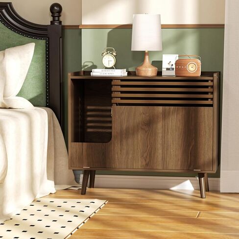 حاوية صندوق فضلات القطط، أثاث صندوق فضلات مخفي حديث من منتصف القرن مع وسادة خدش للقطط، خزانة صندوق فضلات قابلة للفتح لأسفل وطاولة نهاية حمام القطط، بني in Kuwait