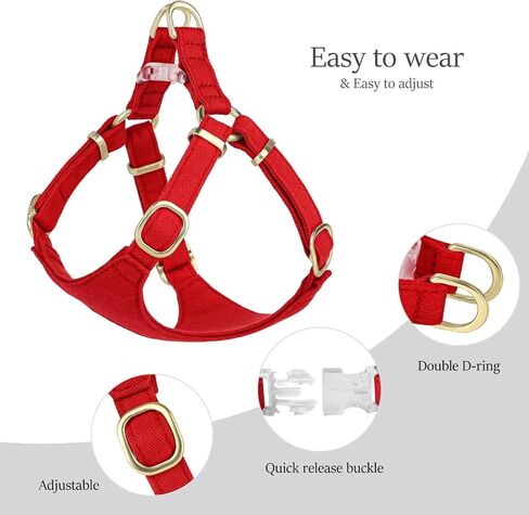 Didog No Pull Dog Harness- Adjustable Lightweight Small Harness Collar and Leash Set, Suitable for Cats Puppies Small Dogs Outdoor Training and Running (Pink, XS) in Saudi Arabia